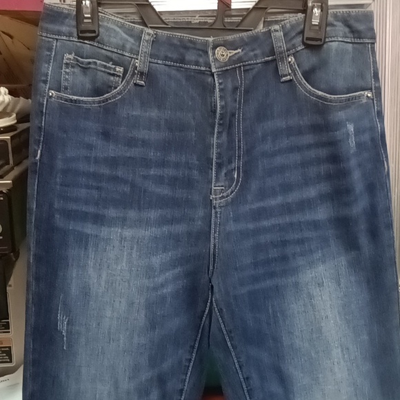 Risen Jeans Denim - Classic Blue Straight Leg Jeans